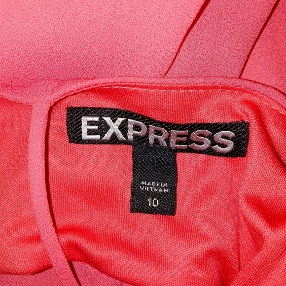 EXPRESS CASUAL DRESS SPAGUETHI STRAPS CORAL LINED - Picture 3 of 14